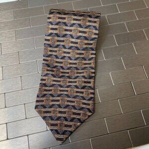 Haggar Clothing Co. City Casuals Neck Tie Mens 4x60" Silk Geometrical Retro